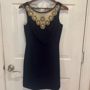 Lilly Pulitzer blue and gold dress size 4